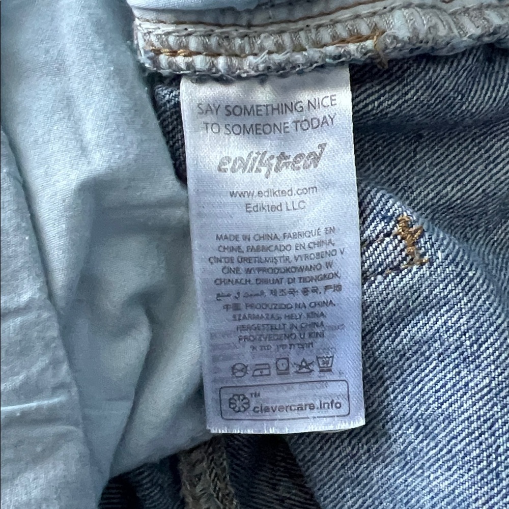 Edikted Women’s Blue Wide-Leg Jeans - XS - Picture 10 of 11